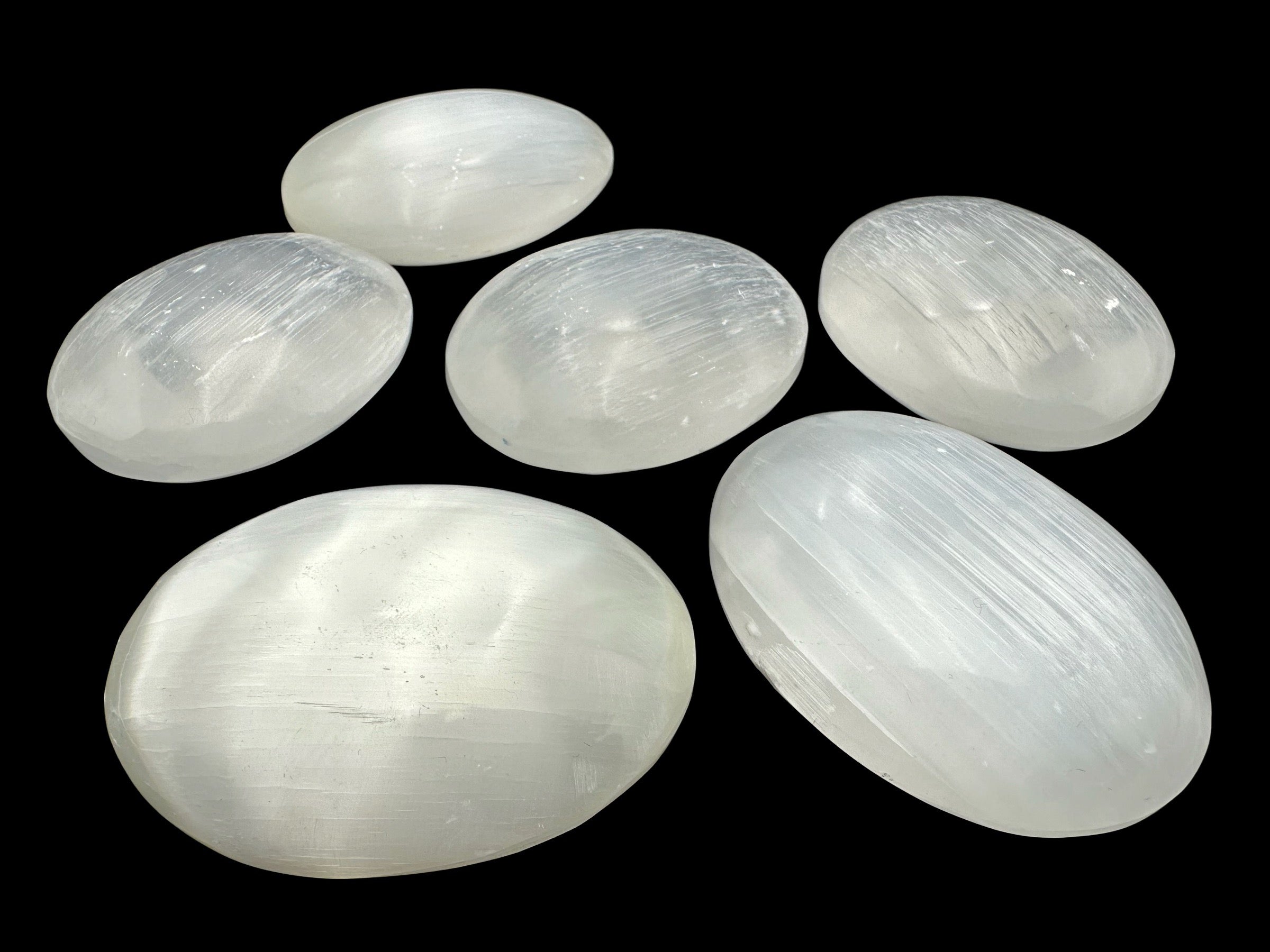 Selenite Palm Stones for Cleansing