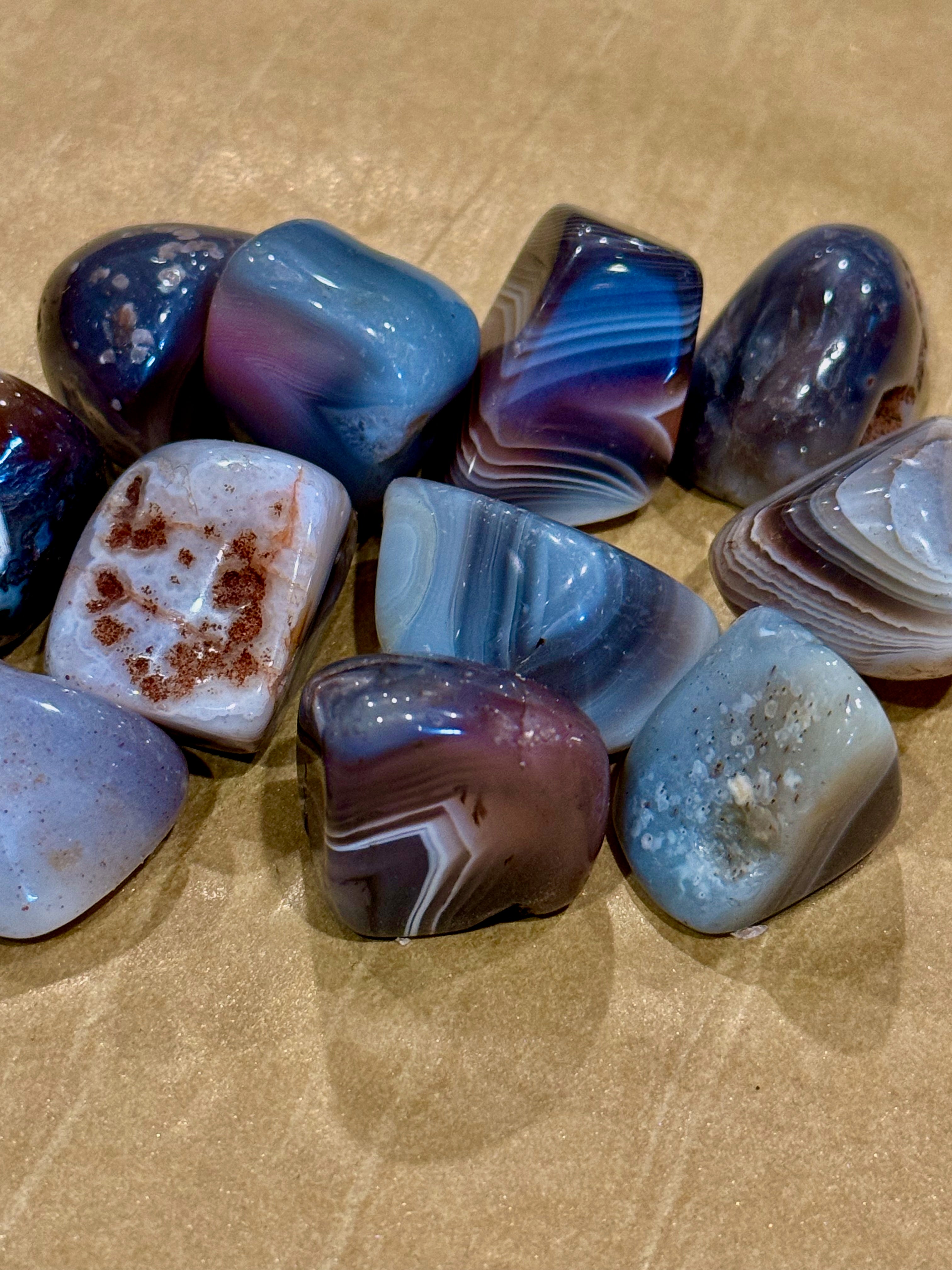 Botswana Agate Crystal Tumbles