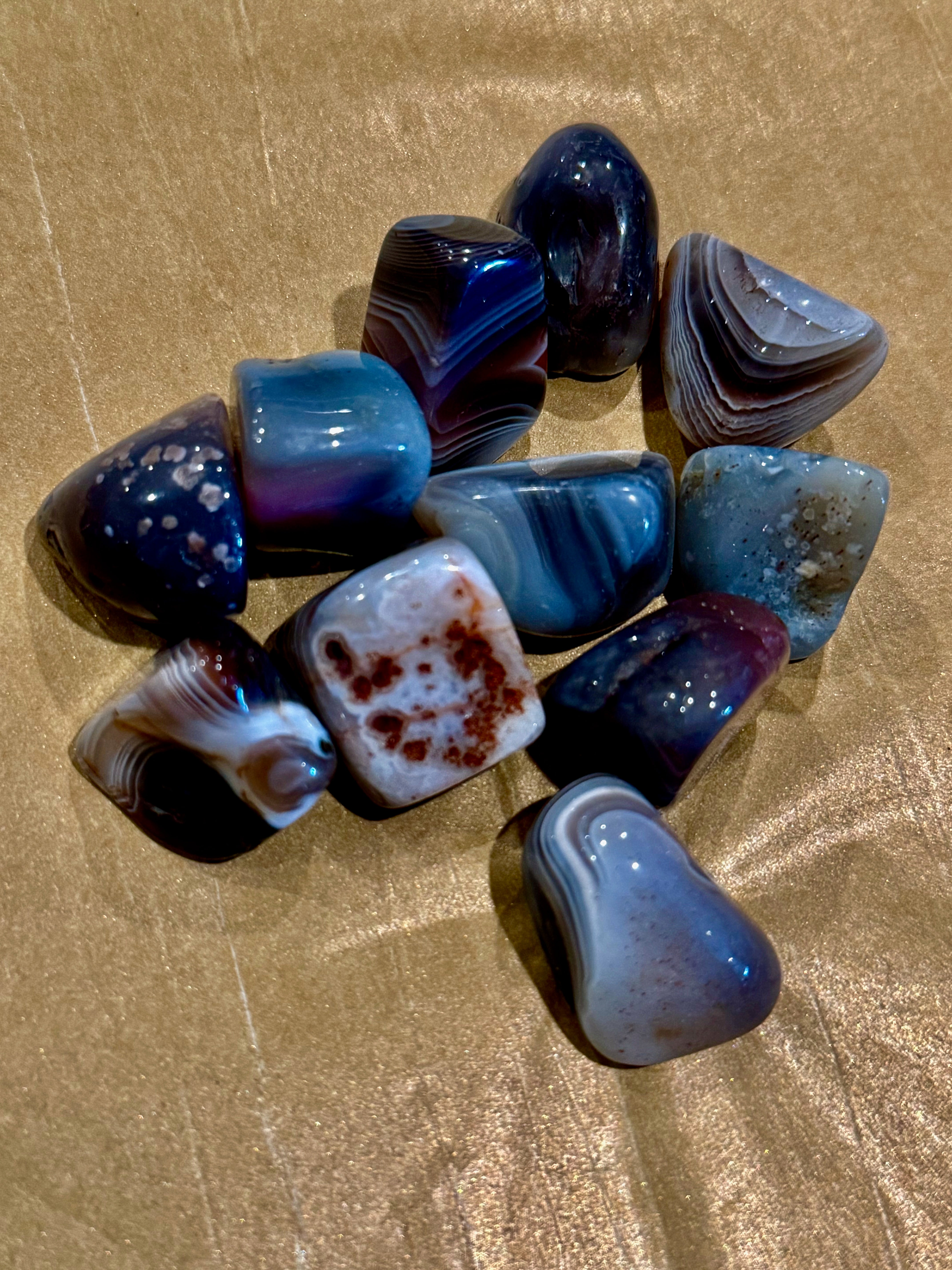 Botswana Agate Crystal Tumbles