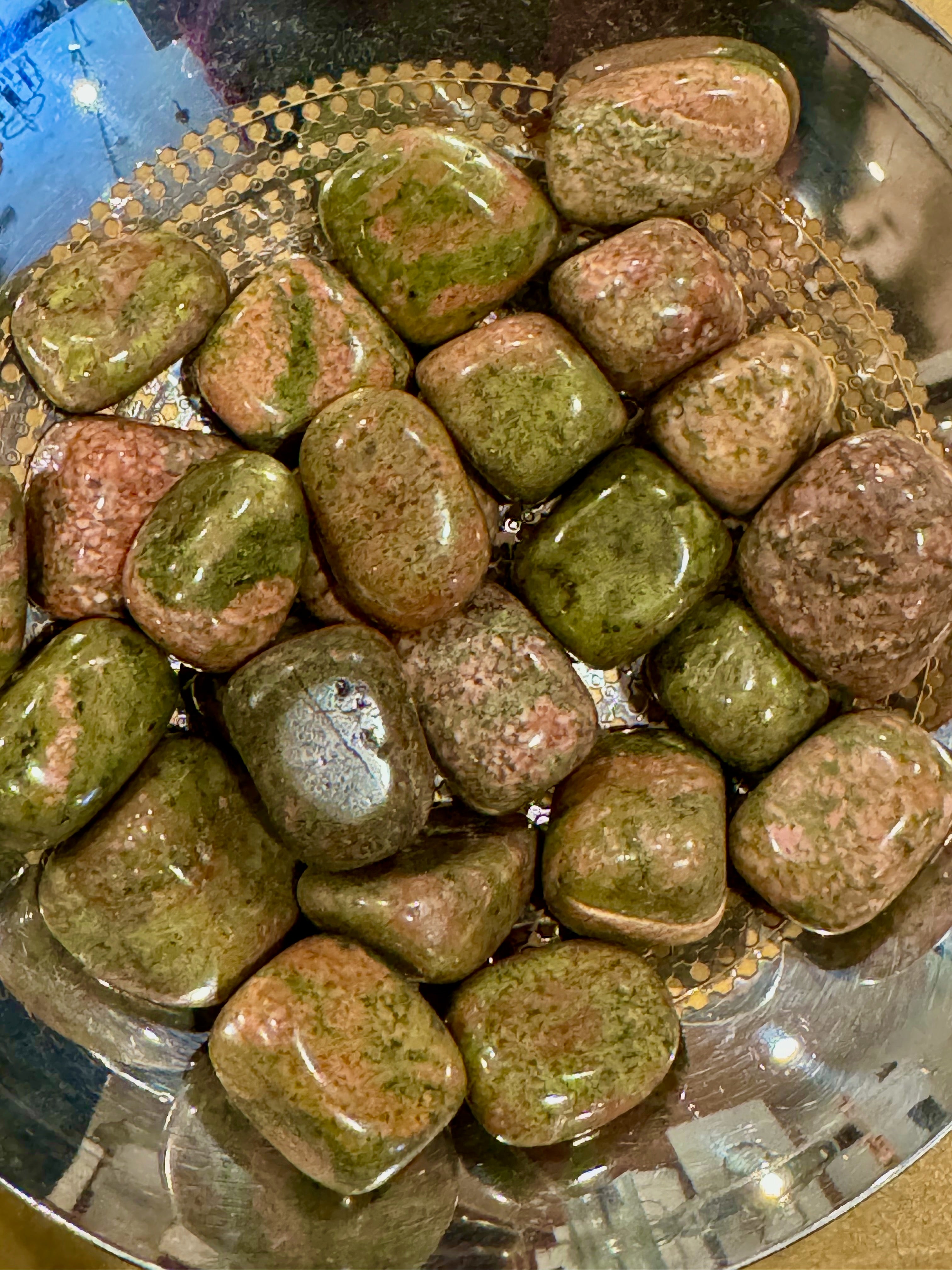 Unakite Crystal Tumbles