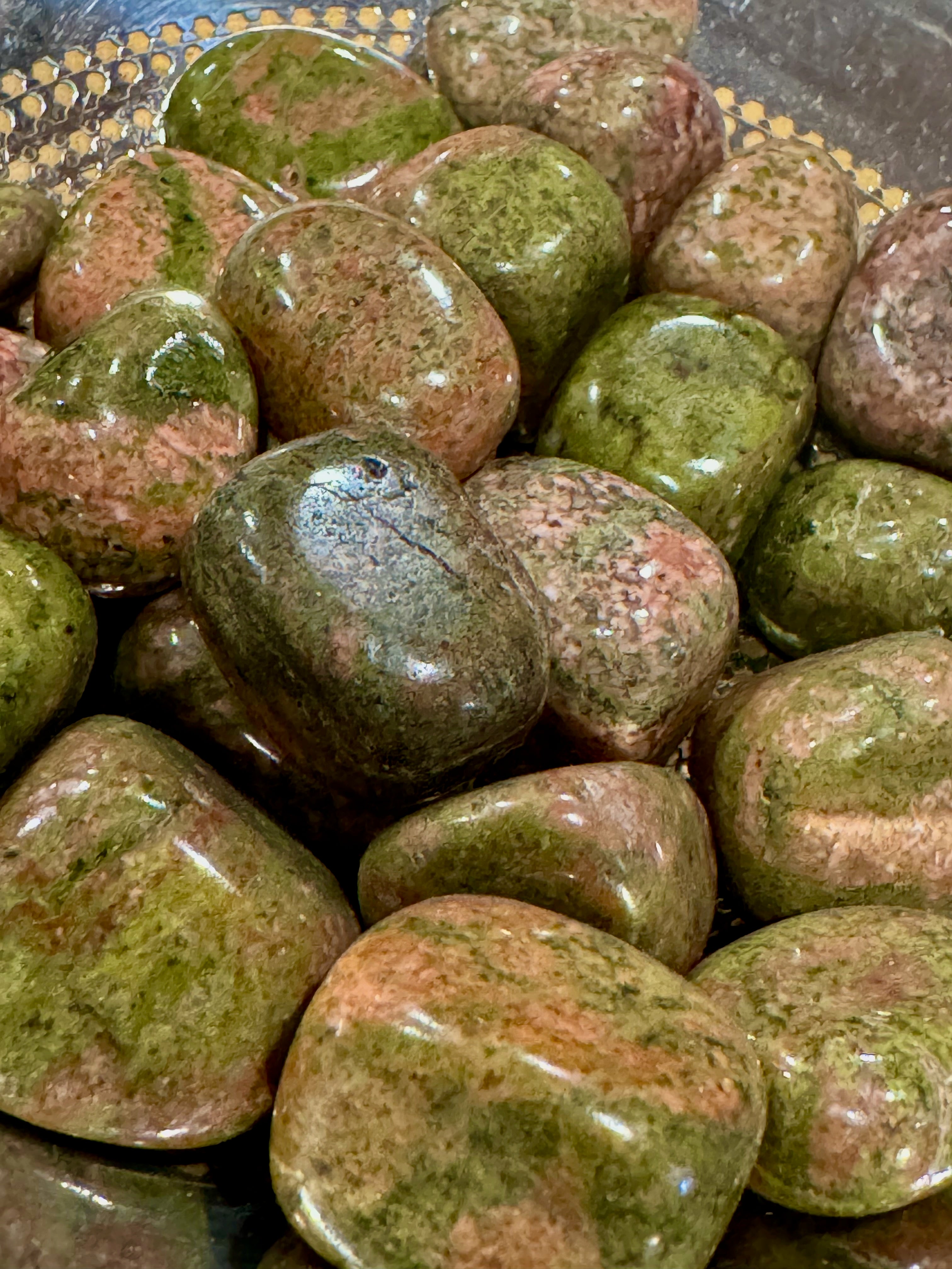 Unakite Crystal Tumbles