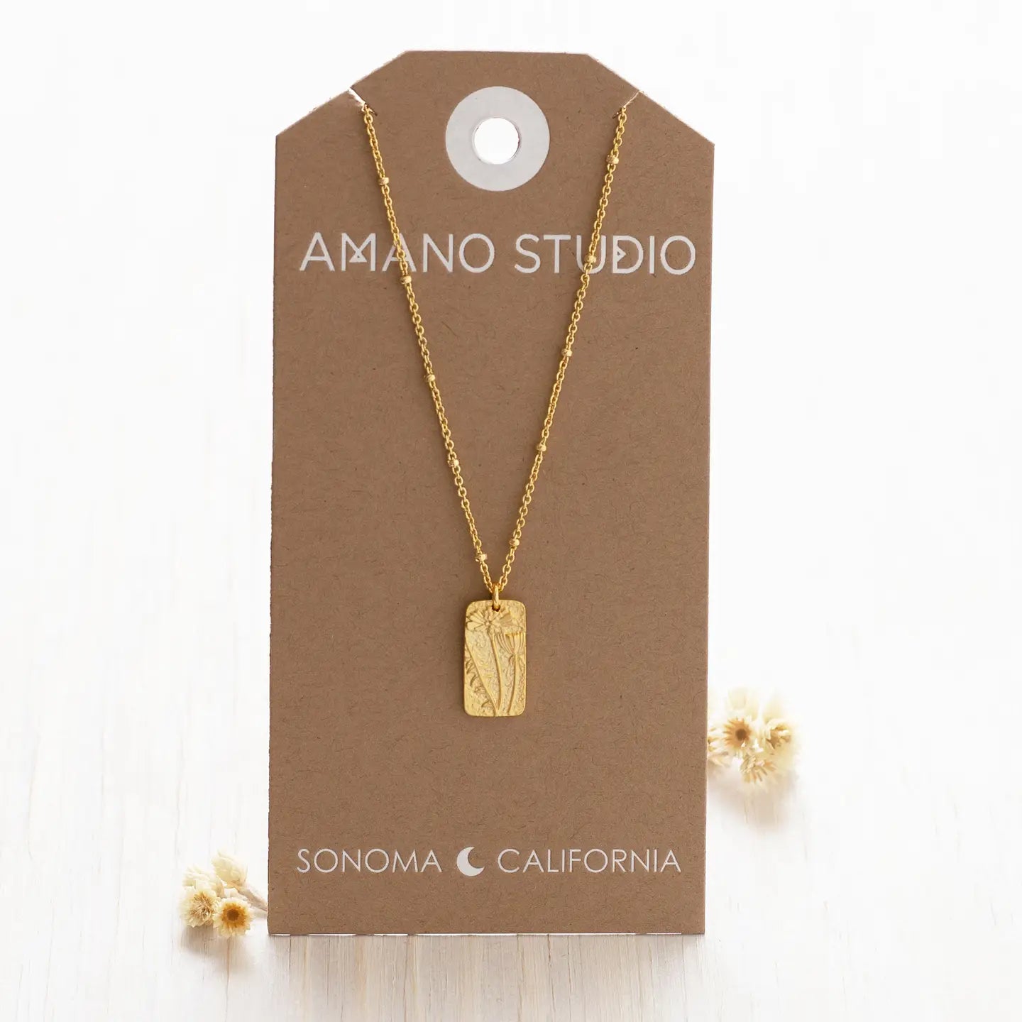Kama Loka Amano Studio Flower Medallion Gold Necklace
