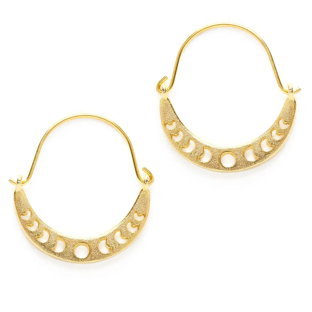 Kama Loka Amano Studio Phases of the Moon Gold Earrings