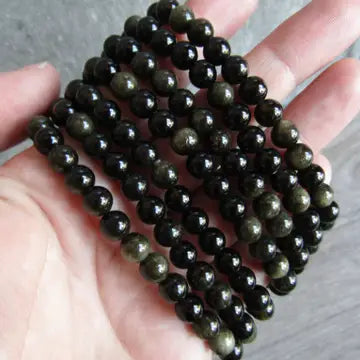 Kama Loka Small Golden Sheen Obsidian Bracelet