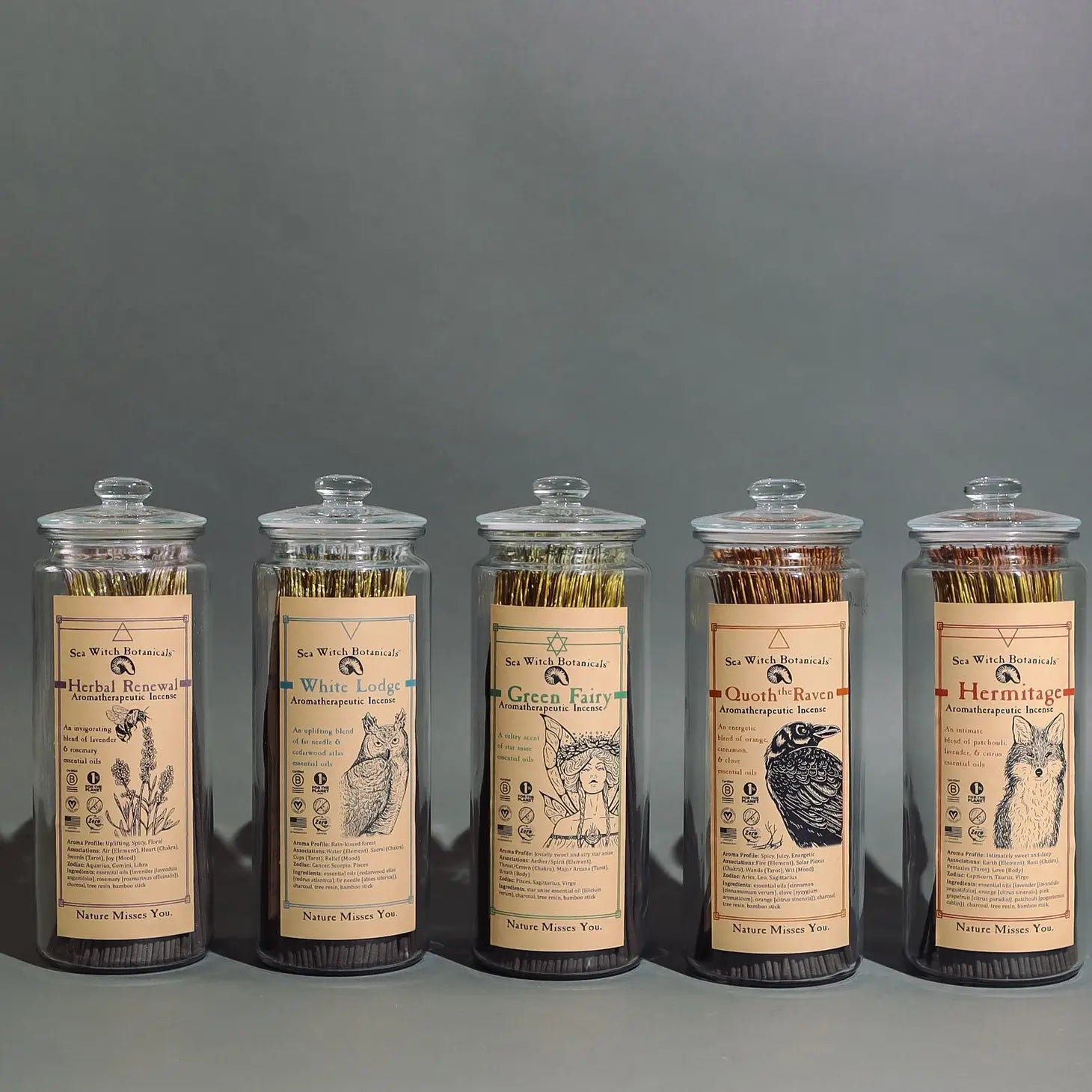 Hermitage Essential Oil Incense from Sea Witch Botanicals