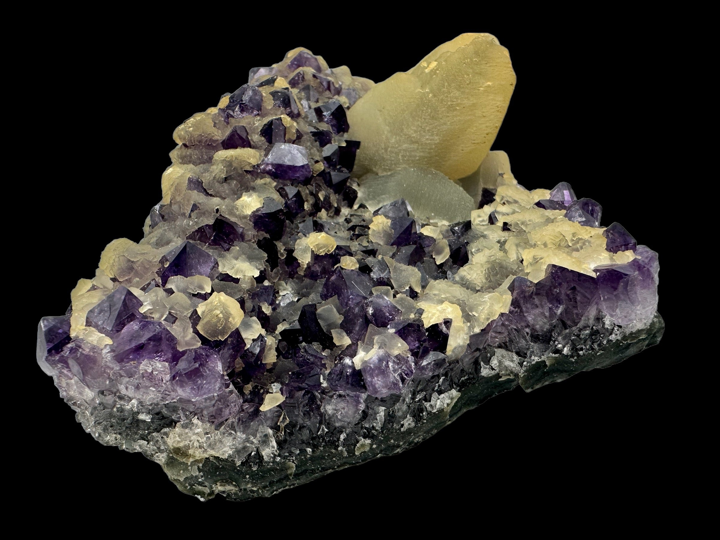 Amethyst Calcite Cluster