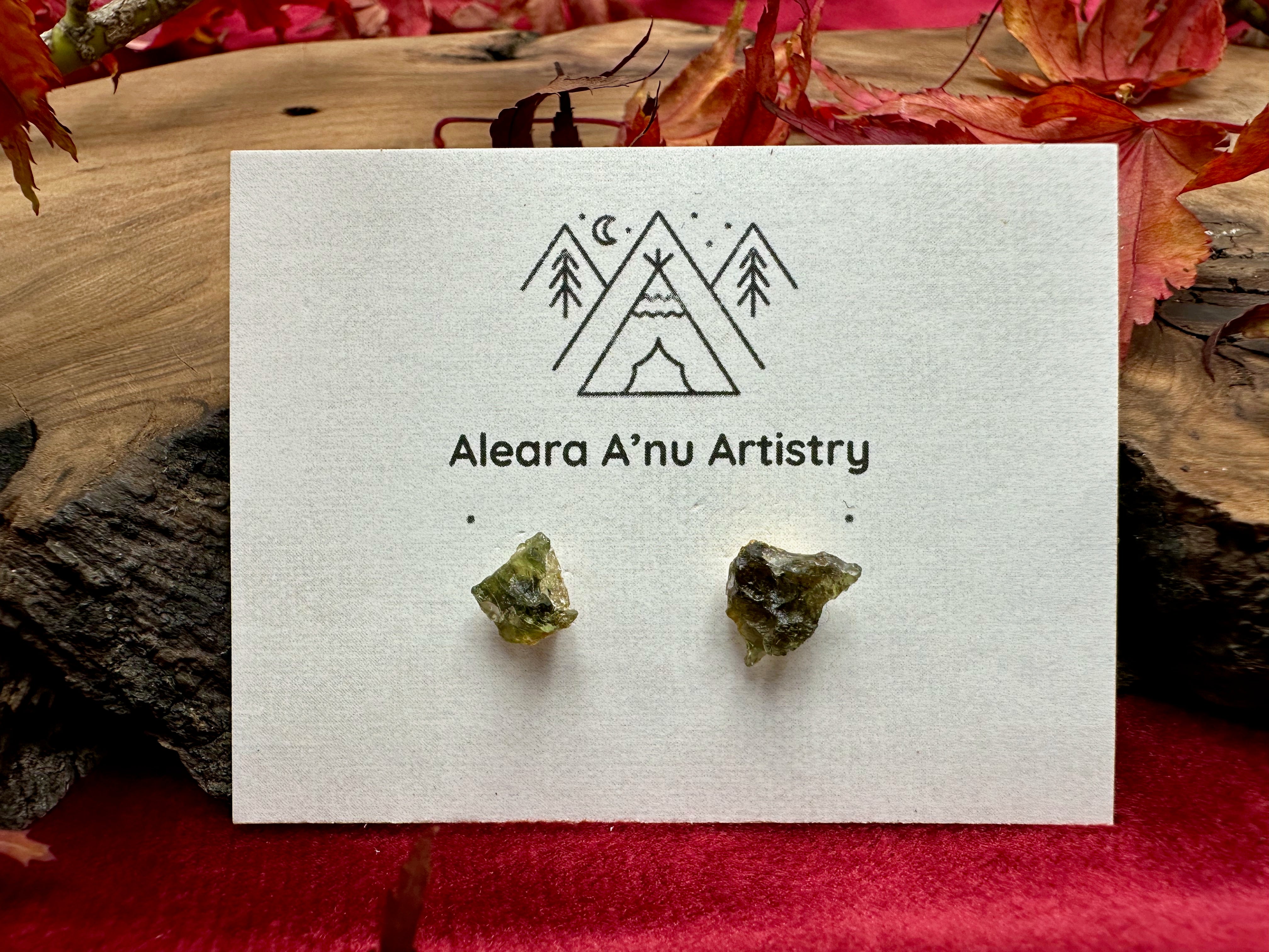 Moldavite Earrings