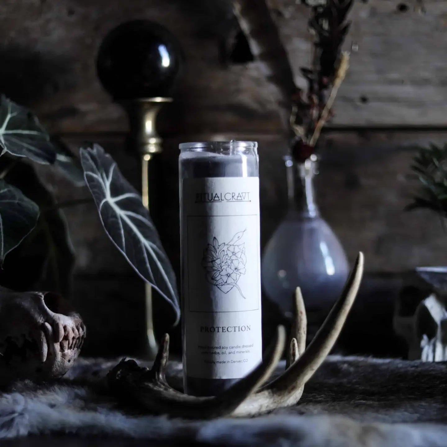 Ritual Craft Dressed Protection Pillar Candle 