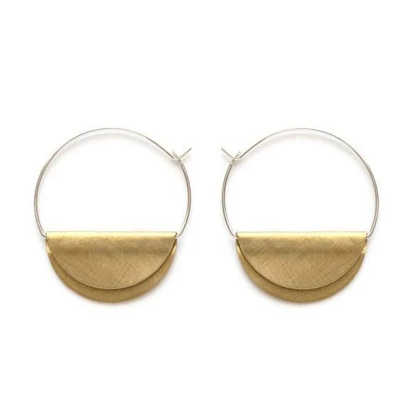 Amano Studio Hathor Hoop 24k Gold Plated Brass Earrings