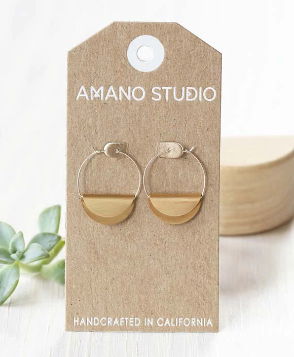 Amano Studio Hathor Hoop 24k Gold Coated Brass Earrings