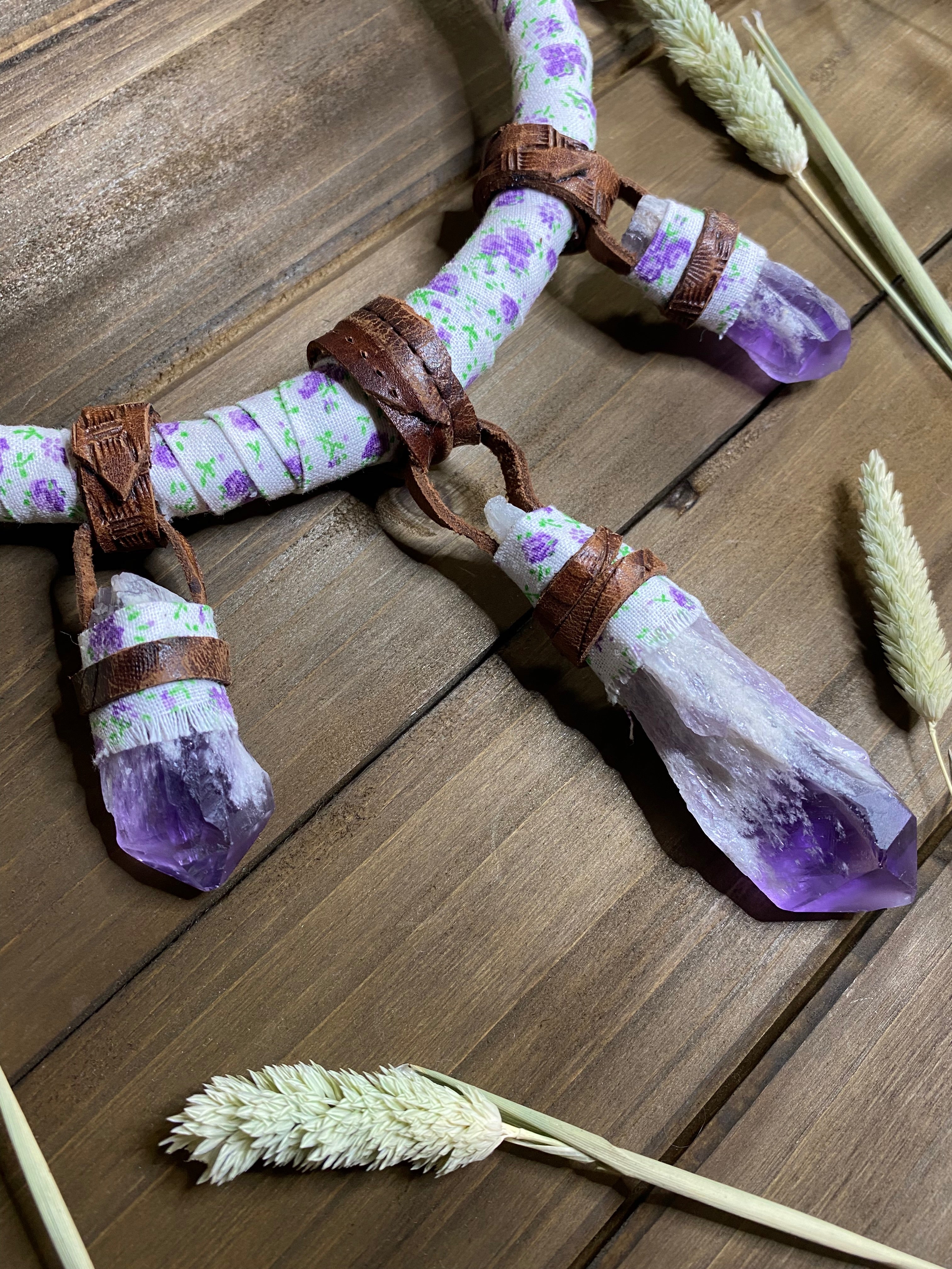 Crystals on the Prairie: Amethyst Spears Necklace