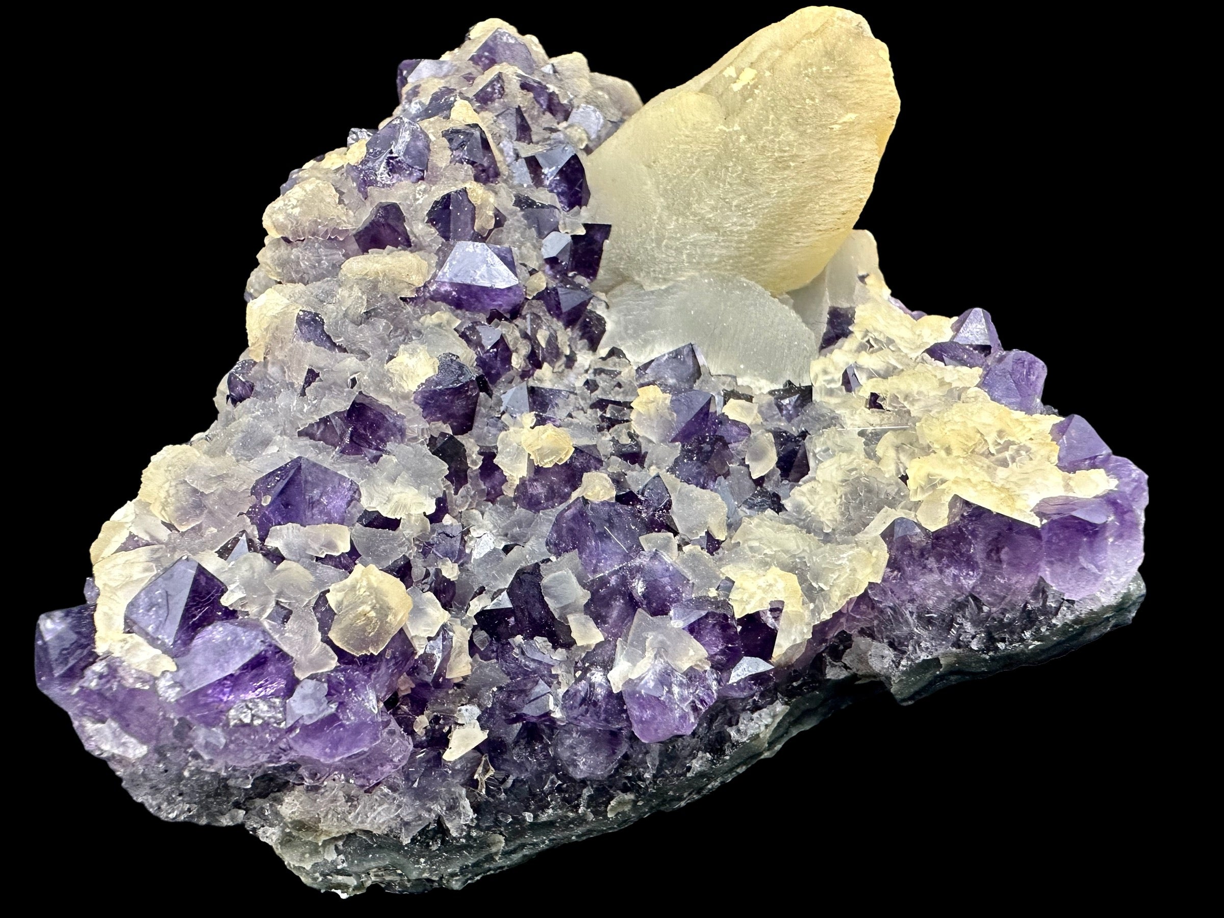 Amethyst Calcite Cluster