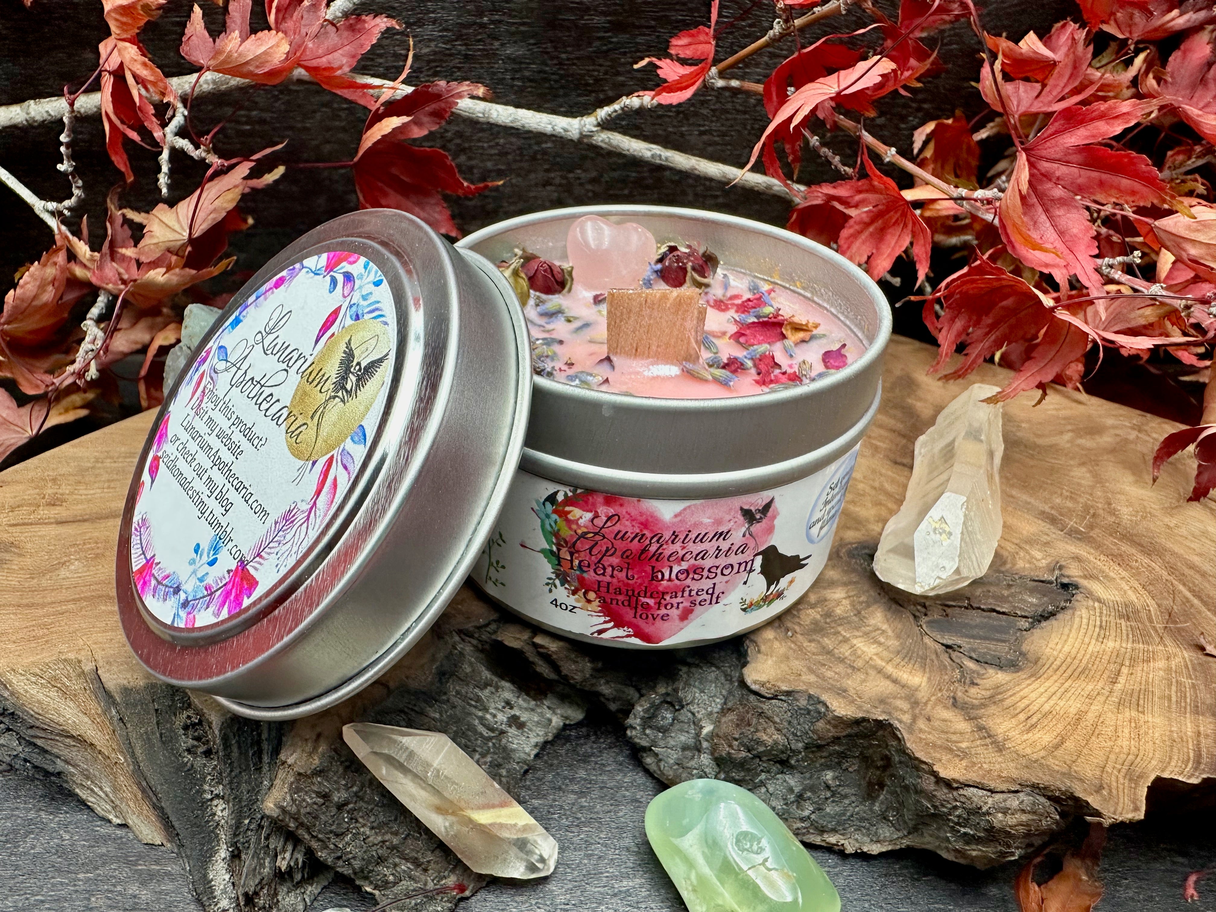 Heart Blossom Intention Candle